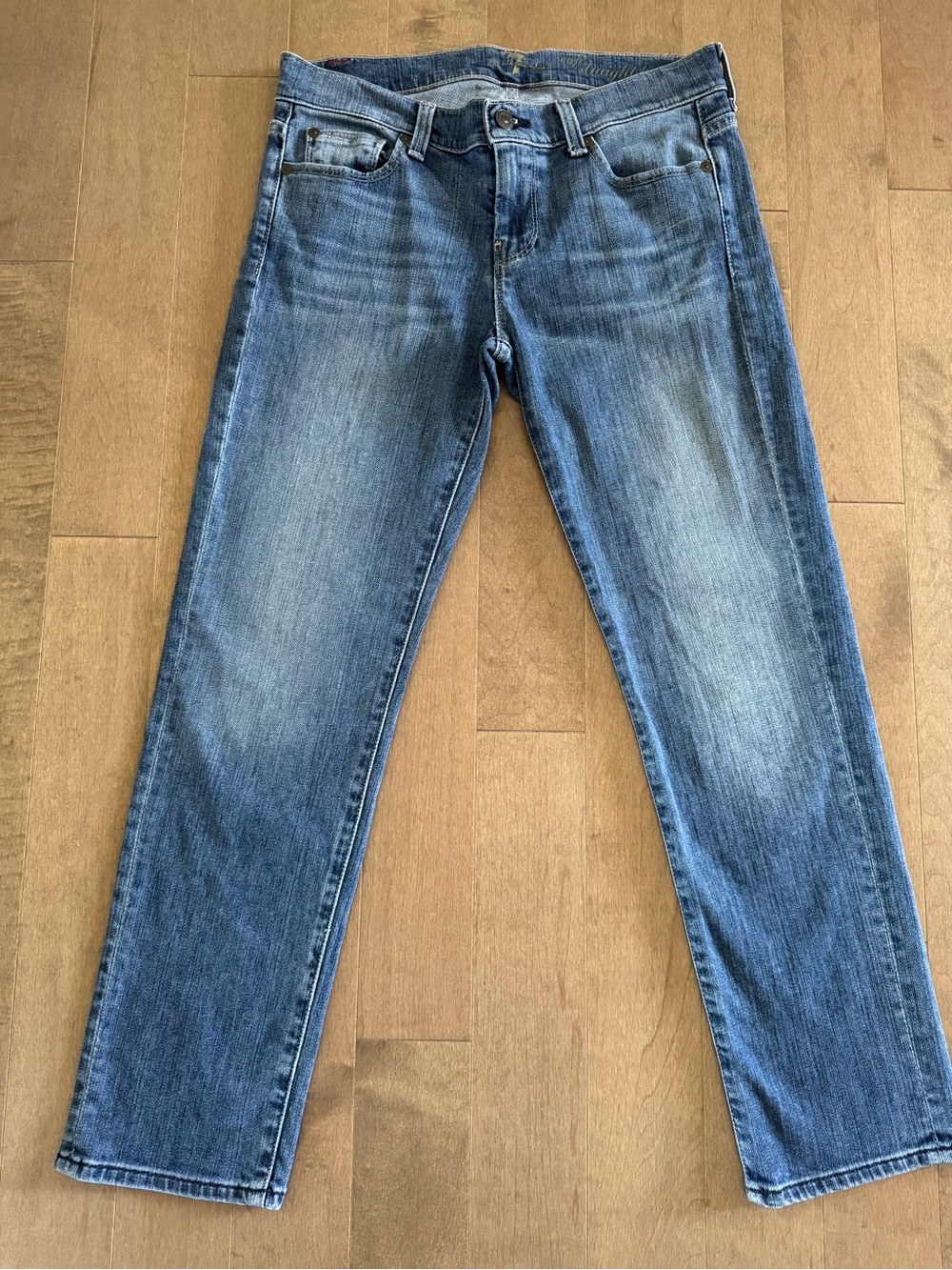 7 For All Mankind Crop Straight Leg Jeans | Size 26